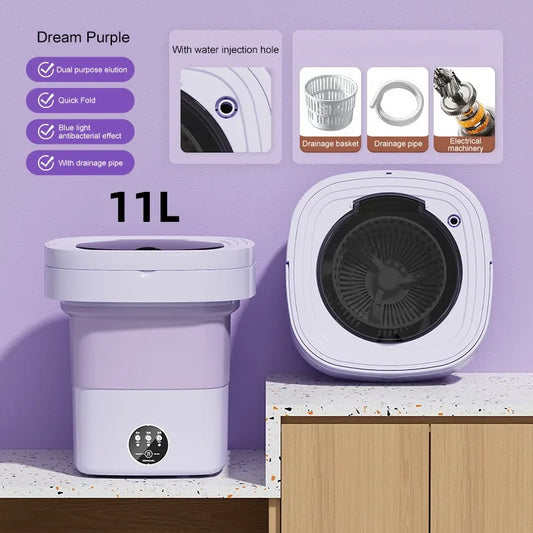 CompactCleanse: Portable Washer & Dryer Combo